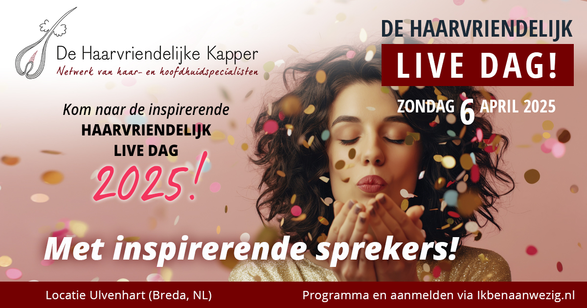 Banner voor de Haarvriendelijk Live Dag van 2025