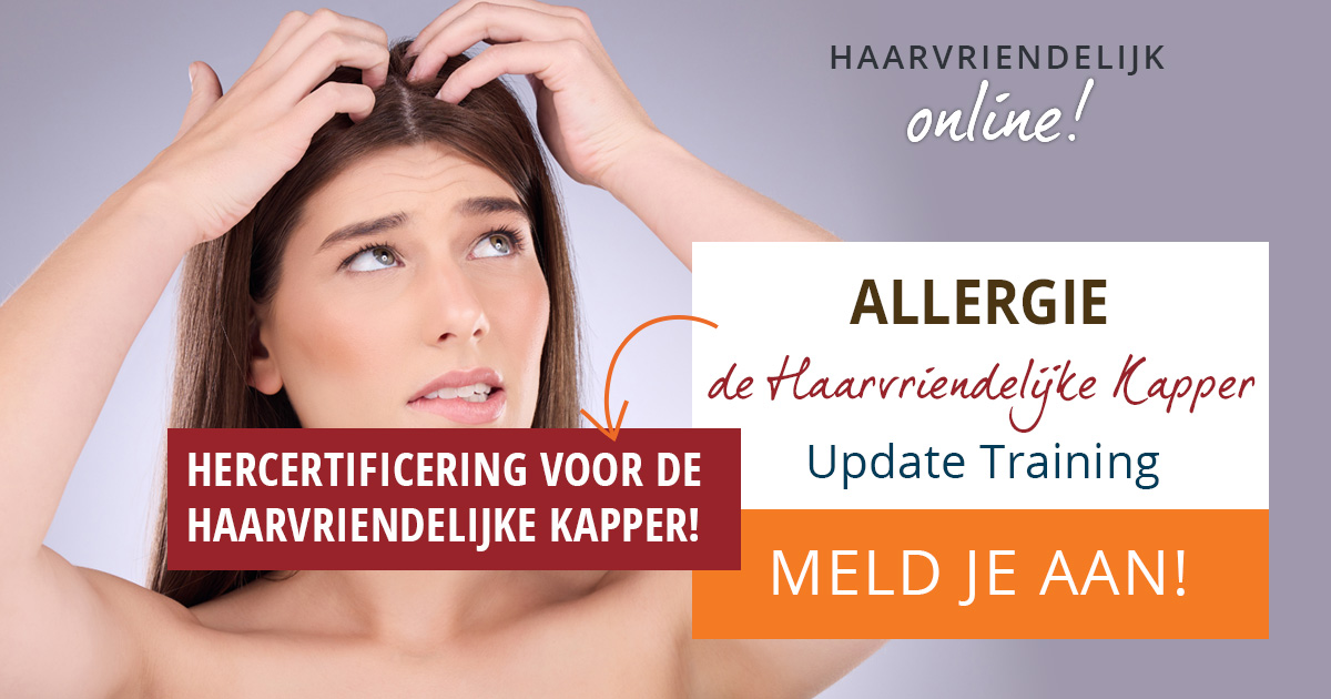 Banner Update Training Allergie voor de herregistratie als Haarvriendelijke Kapper