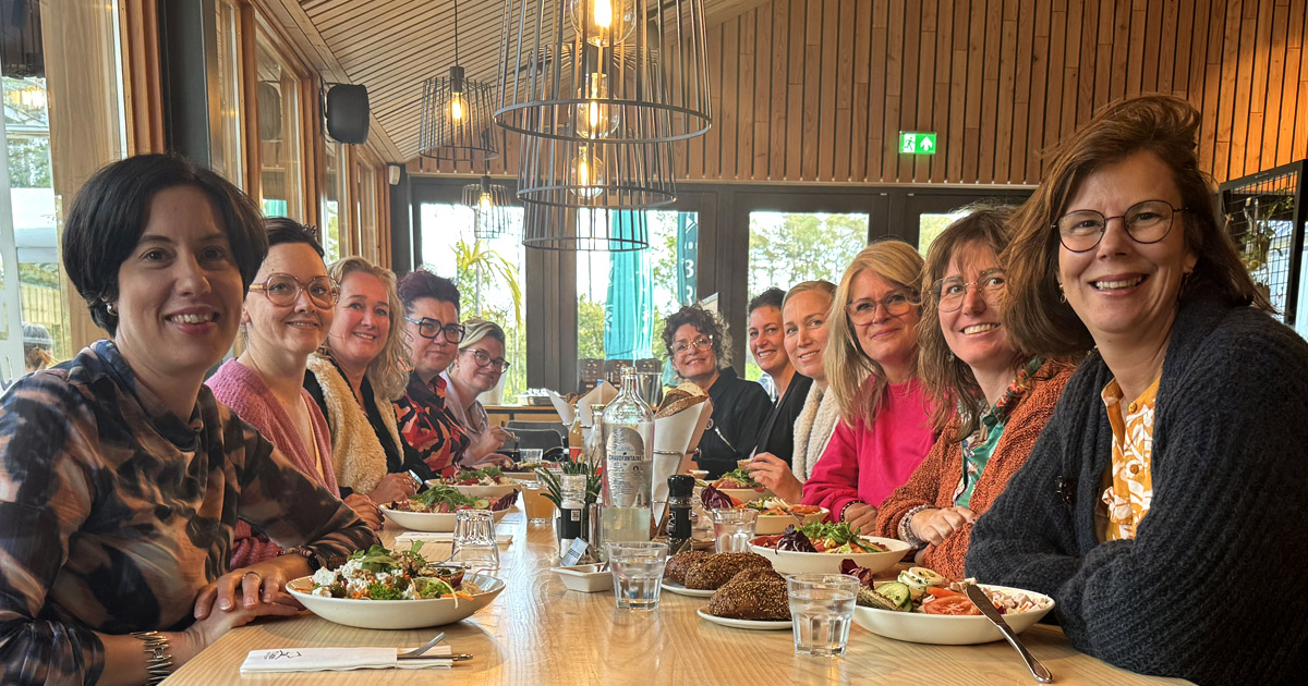 Gezamenlijke lunch met de cursisten van Masteropleiding ‘De Haarvriendelijke Kapper’ in Het Leesten in Apeldoorn